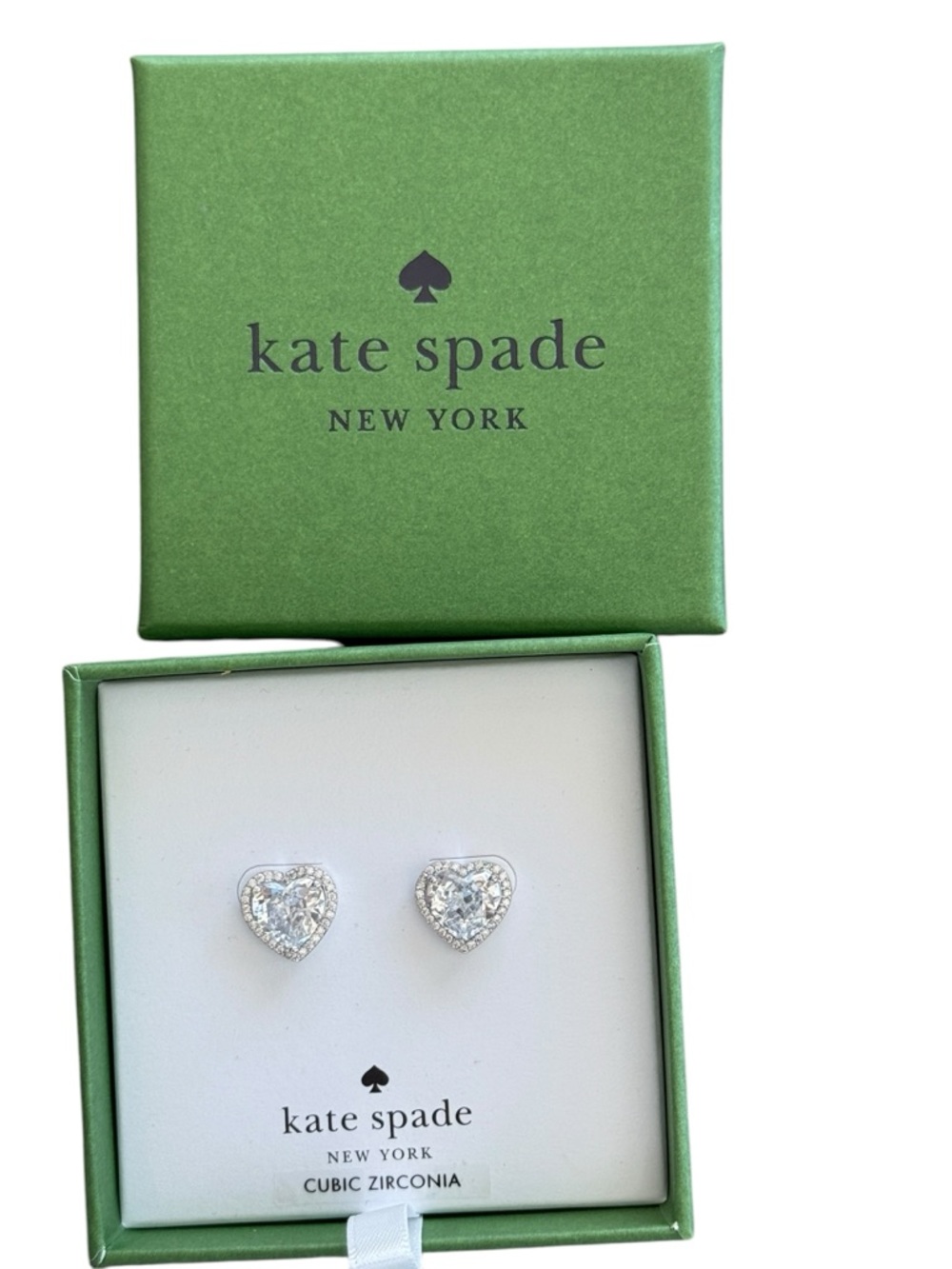 Kate Spade pave halo heart earrings new in box - Picture 5 of 7